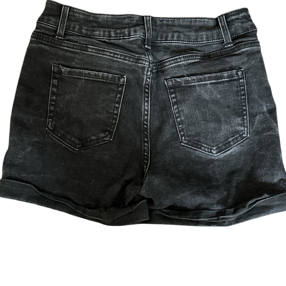 Time & Tru Black High Waist Denim Shorts Size 4 - Picture 2 of 5